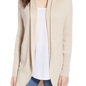 Leith Ribbed Cocoon Shawl Sweater Cardigan